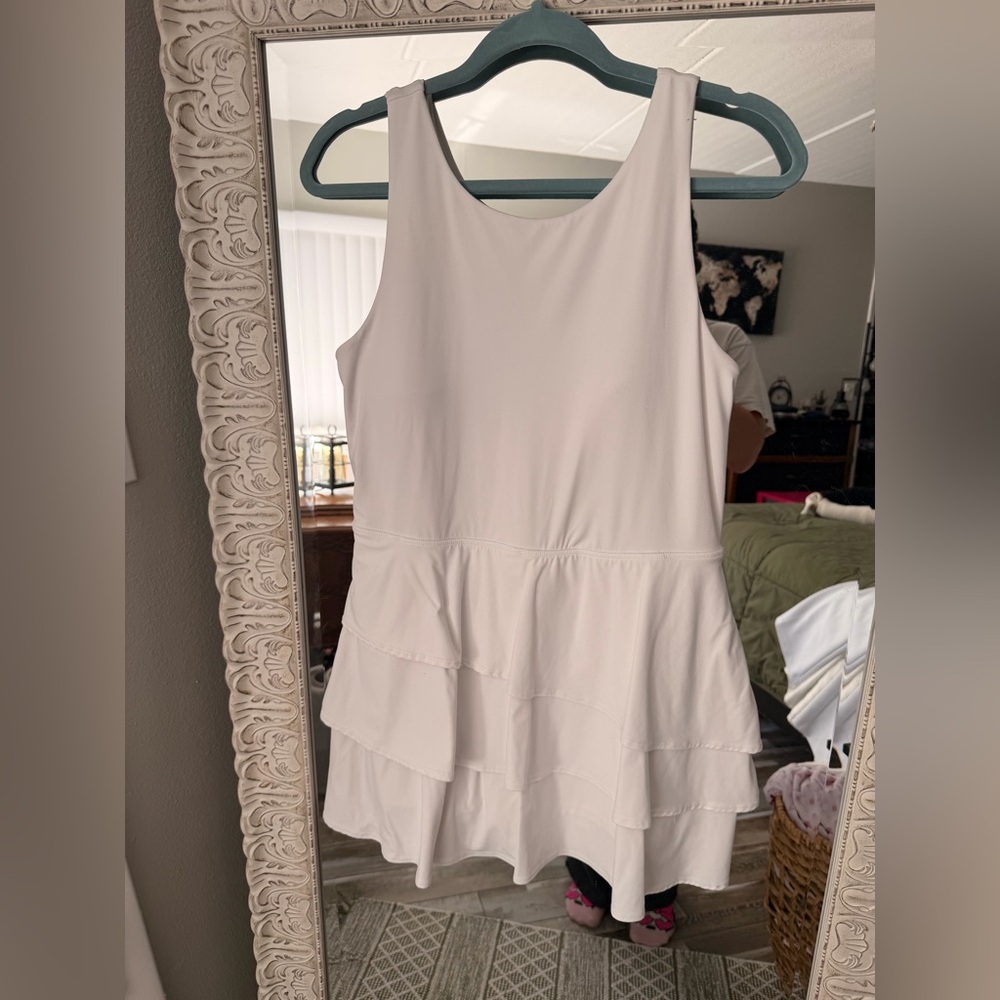 JoyLab White Layered Mini Athletic dress